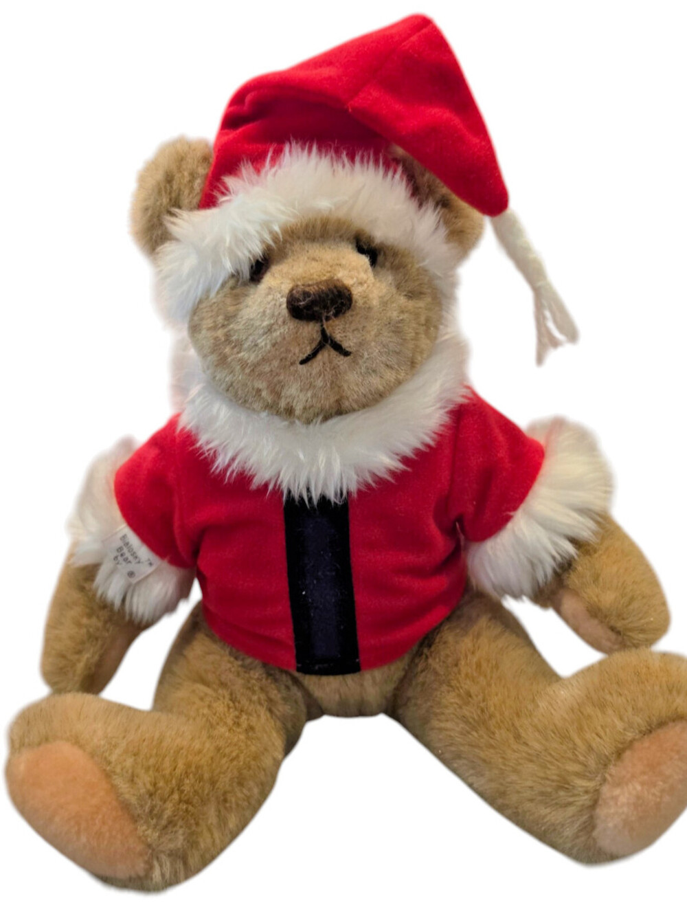 Gund Bialosky Teddy Bear Brown Vintage 1982 Christmas Santa Hat Vest Plush